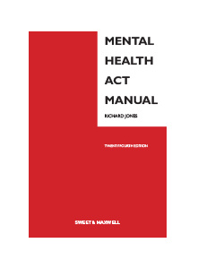 Mental Health Act Manual - 24th Edition
